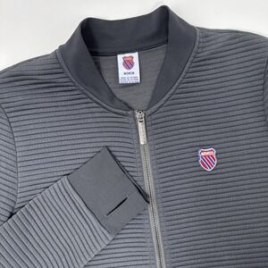 Vintage K-Swiss Full Zip Sweatshirt‎ Jacket Men's Medium Gray